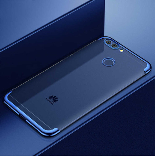 Huawei P Smart Kılıf Dört Köşeli Lazer Silikon Kılıf