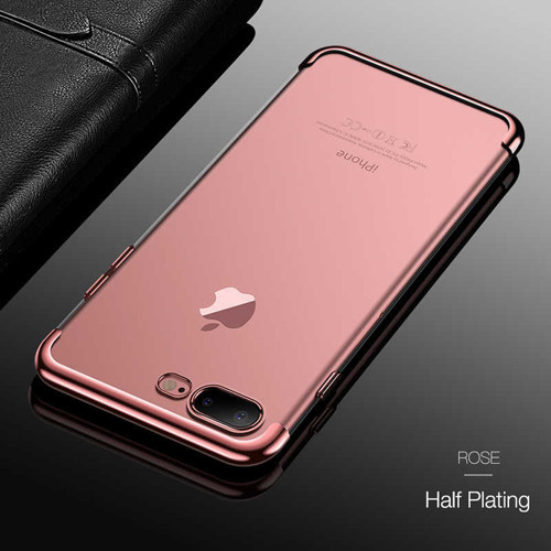 iPhone 7 Plus Kılıf Dört Köşeli Lazer Silikon Kılıf