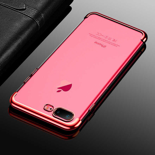 iPhone 7 Plus Kılıf Dört Köşeli Lazer Silikon Kılıf