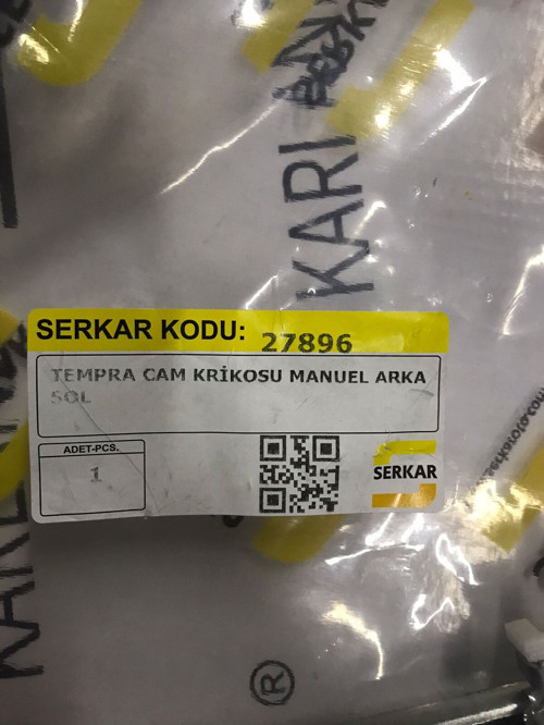 Fiat Tempra Sol Arka Cam Kriko Mauel 7603209