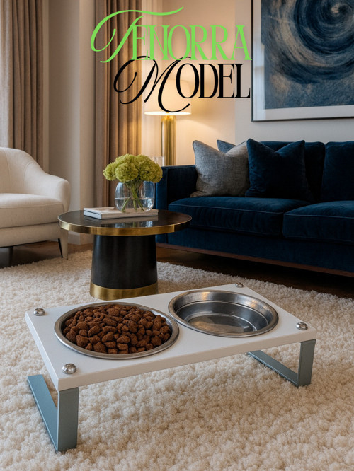 Kedi Ve Köpekler İçin Sağlıklı Yeme Standı, %10 Eğimli Tasarım Ve Kaymaz Ayaklar