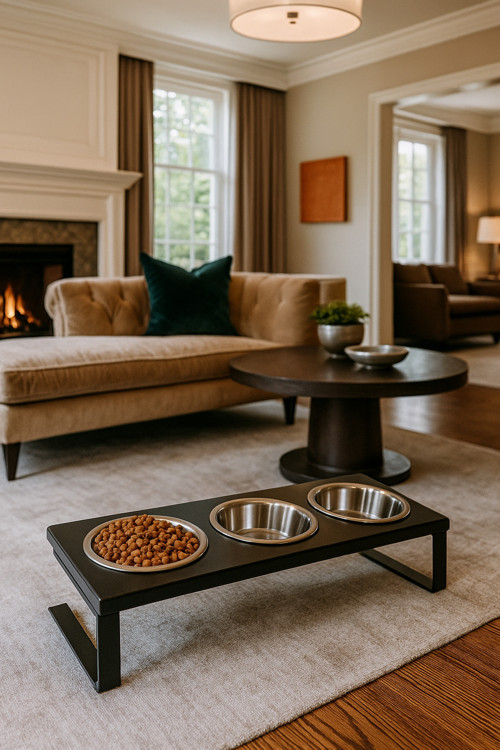 Yükseltilmiş Kedi Kaseleri 3Paslanmaz Çelik Kase İle Küçük Kediler Ve Yavru Köpekler İçin 10° Eğimli