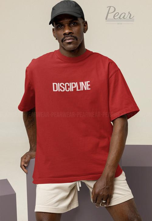 Discipline Baskılı Unisex Tişört Oversize T-shirt
