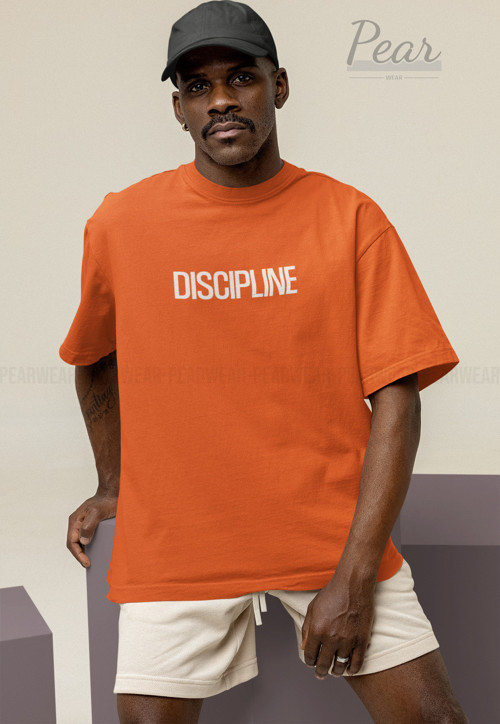 Discipline Baskılı Unisex Tişört Oversize T-shirt