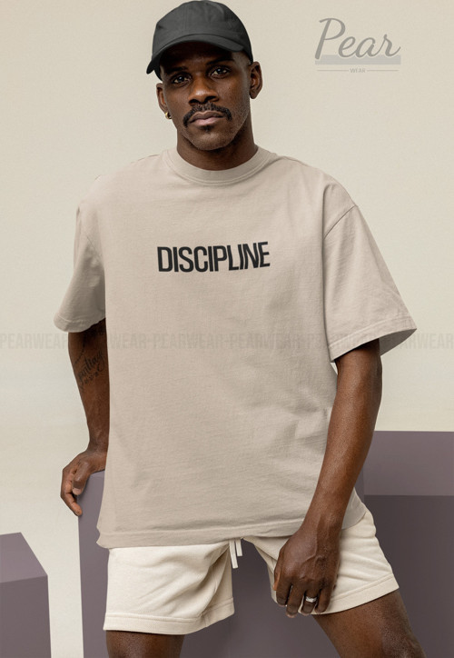 Discipline Baskılı Unisex Tişört Oversize T-shirt