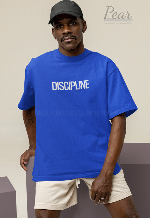 Discipline Baskılı Unisex Tişört Oversize T-shirt