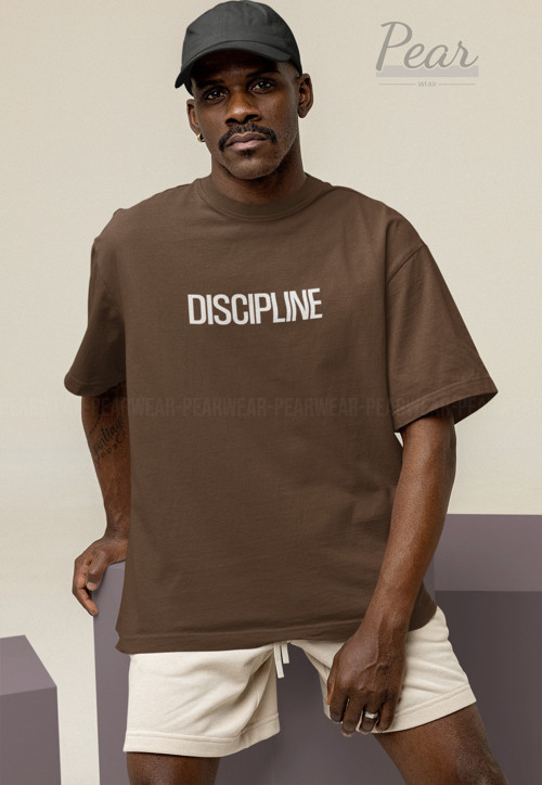 Discipline Baskılı Unisex Tişört Oversize T-shirt