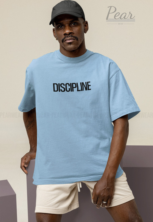 Discipline Baskılı Unisex Tişört Oversize T-shirt