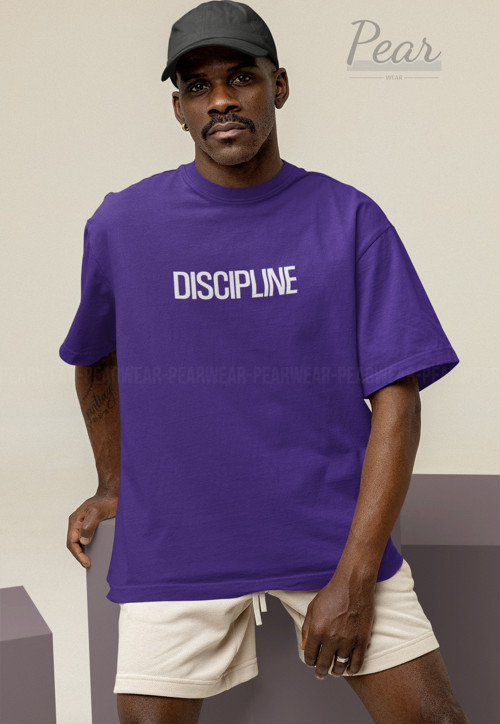 Discipline Baskılı Unisex Tişört Oversize T-shirt