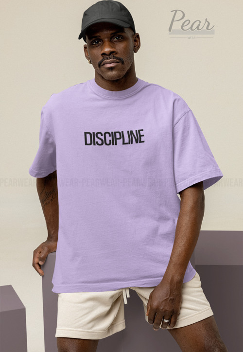 Discipline Baskılı Unisex Tişört Oversize T-shirt