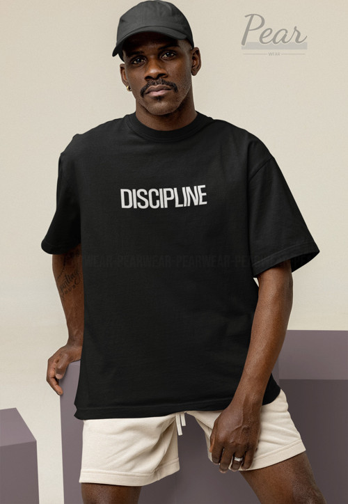 Discipline Baskılı Unisex Tişört Oversize T-shirt