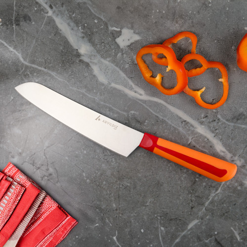 Plurex Santoku Bıçağı 21 cm Kırmızı