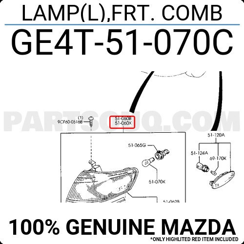 Mazda 626 Ön Sinyal Sol 1998-2000 (Oem No: Ge4T-51-070C)