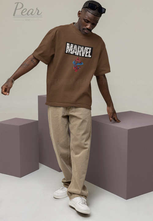 Marvel Spiderman Baskılı Unisex Tişört Oversize T-shirt