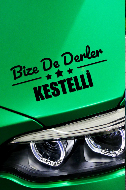 Bursa Kestel Klasik Siyah Sticker Bursa Bize De Derler Kestelli 40x15 cm Araba Çıkartma