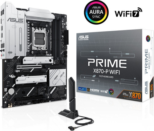 PRIME X870-P WIFI X870 DDR5 (Vga Yok) GLan 2.5G ATX HD TYP-C M2 WİFİ7 BT ARGB AM5 AMD Anakart