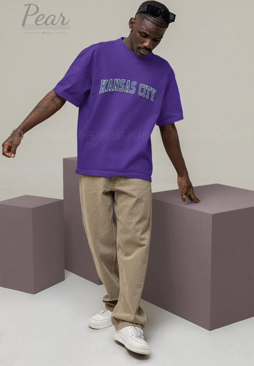 Kansas City Baskılı Unisex Tişört Oversize T-shirt
