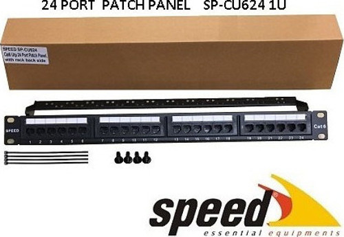 1U 24Port Cat6 Utp Patch Panel + Kablo Düzen Sp-Cu624