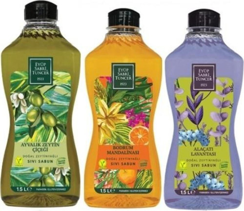 Sıvı Sabun Alaçatı Lavantası, Ayvalık Zeytin Çiçeği Ve Bodrum Mandalinası 1500 Ml
