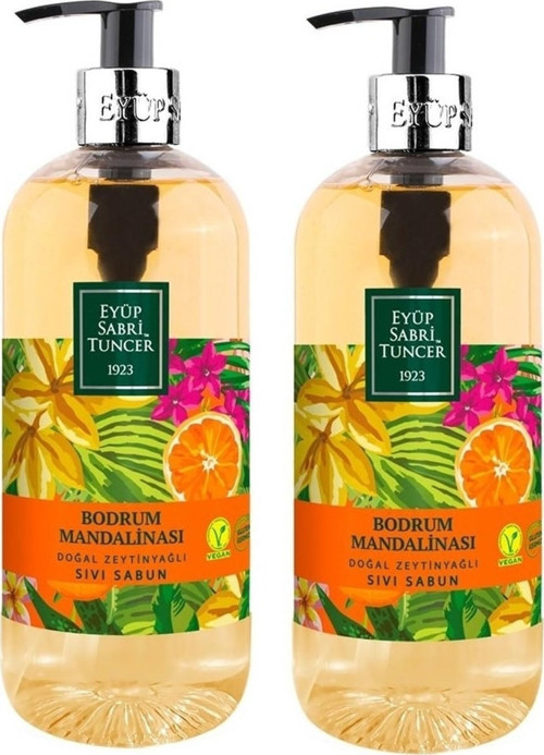Est Bodrum Mandalinası 500Ml 2 Adet Doğal Zeytinyağlı Sıvı Sabun