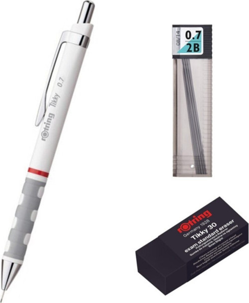 Versatil Tıkky 0.7 Beyaz + Silgi + Tombow 0.7 Uç