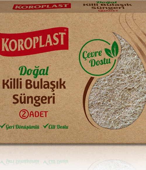 Doğal Killi Bulaşık Süngeri 2'Li