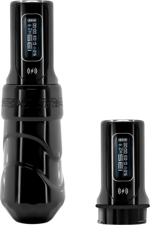 Irons Flux Max Kablosuz Dövme Makinesi (Stealth) | 3.2mm Stroke | Çift PowerBolt Batarya | Bluetooth | USB-C