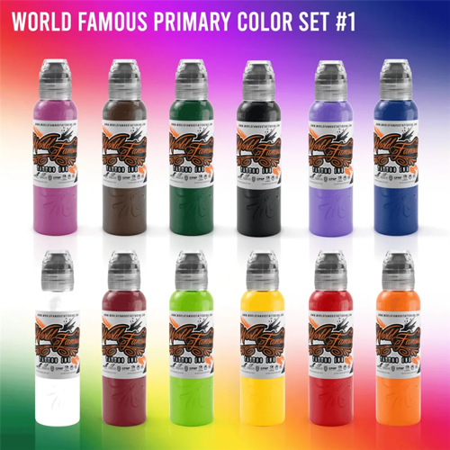 Primary Set 1 - World Famous Ink Dövme Boyası - 1oz (12 color )