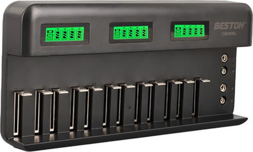Beston C9036Wl Aa/Aaa/9V/C Boy/Dboy/Ni-Mh/Ni-Cd/9V/Lityum Pil Lcd Ekranlı Hızlı Şarj Cihazı