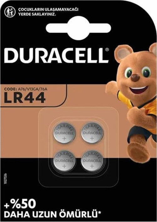 Duracell Lr44 1.5 Volt Düğme Pil (4'Lü Paket)