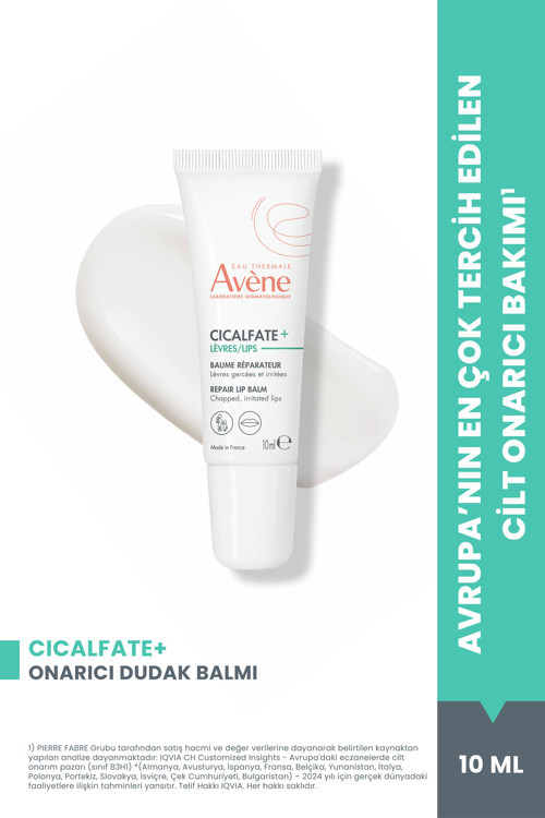Cicalfate Çatlamış ve Kurumuş Dudaklar için Onarıcı ve Nemlendirici Dudak Kremi 10 ml