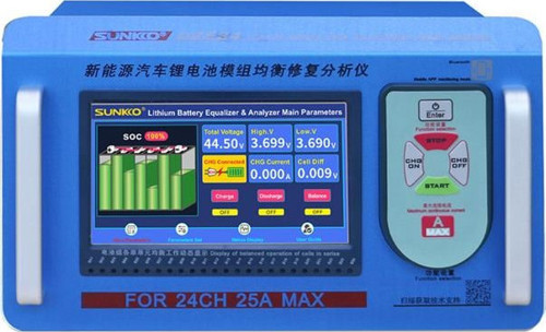 Sunkko D2524 Elektrikli Araç Lityum Batarya Akü Modülü Dengeleyici - Test Cihazı Analizörü