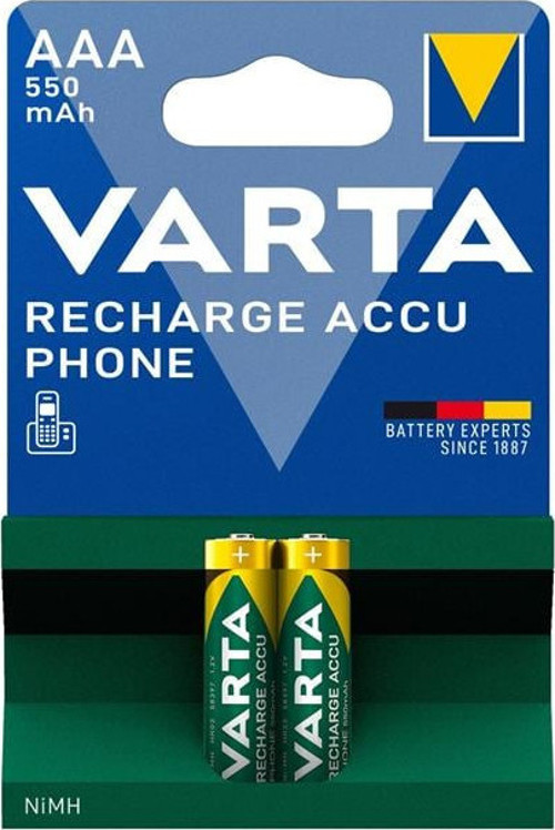Varta Ni-Mh 1.2 Volt 550 Ma Hr03 Aaa Şarjlı 2'Li İnce Kalem Pil 56663