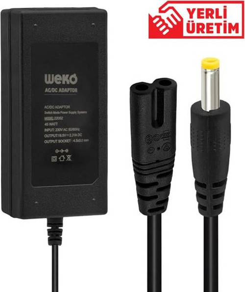 Weko 19.5V 2.31Ah 4.5X3.0Mm Uçlu Notebook Adaptör
