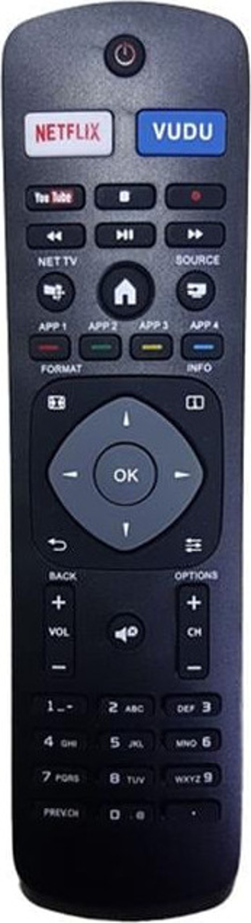 Weko Phılıps Nh500Up Netflıx-Vudu-Youtube Tuşlu Led Lcd Smart Tv Kumandası