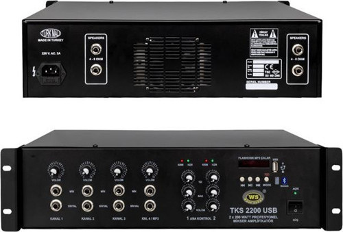 Westsound Tks-2200 2X200 Watt 4 Kanal Stereo Mixer Anfi - Amfi