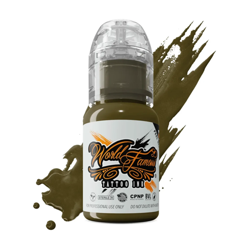 Army Green - World Famous Ink Dövme Boyası - 1/2oz/15ml