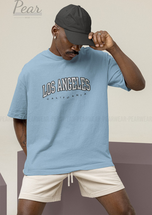 Los Angeles Baskılı Unisex Tişört Oversize T-shirt