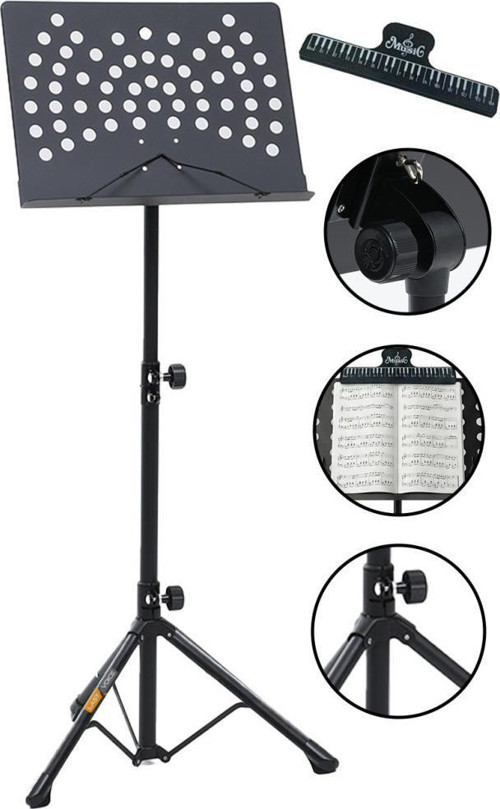 NT-109 PRO Şef Tipi Büyük Boy Yüksek Kaliteli Nota Sehpası Standı Seti