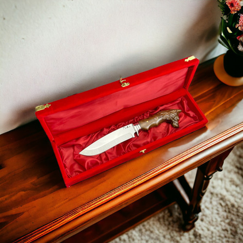 Kamp Outdoor Bıçağı El Yapımı Bıçak Deri Kılıflı Hediyelik Avcı Bıçağı Paslanmaz Çelik