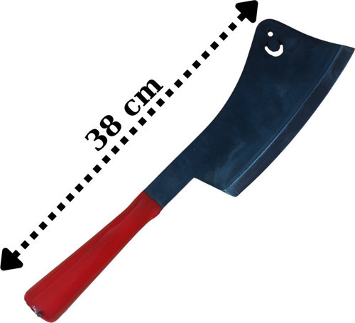 Karbon Çelik Kemik Satırı Kemik Odun Kırma Parçalama Satır Kırmızı Türk Bayraklı 38 cm