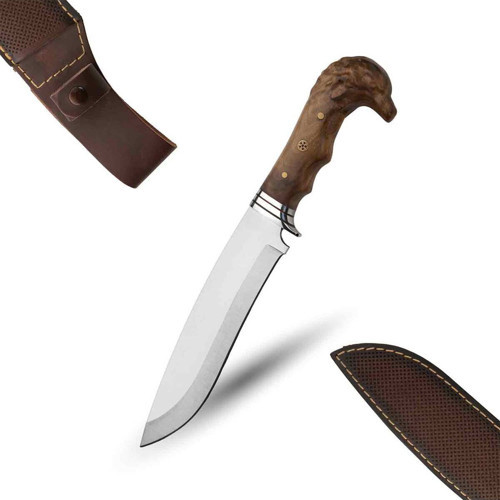 Kartal Başlı Yatağan Model Paslanmaz Çelik Ekstra Keskin Hakiki Deri Kılıf Hediyeli Şef Bıçağı