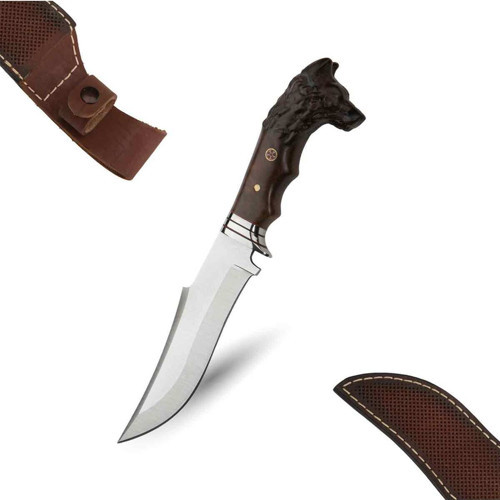 Kurt Başlı Yelkenli Model Paslanmaz Çelik Ekstra Keskin Hakiki Deri Kılıf Hediyeli Şef Bıçağı