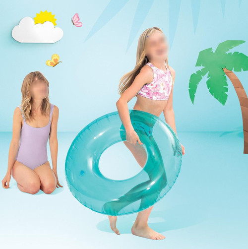 76 Cm Jumbo Deniz Havuz Simidi 8 Yaş üstü için / Transparent Swim Tube - 59260