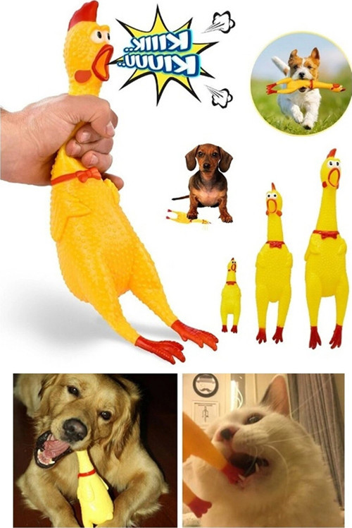 Ses Çıkaran Tavuk Kedi Köpek Oyuncağı 30 cm.