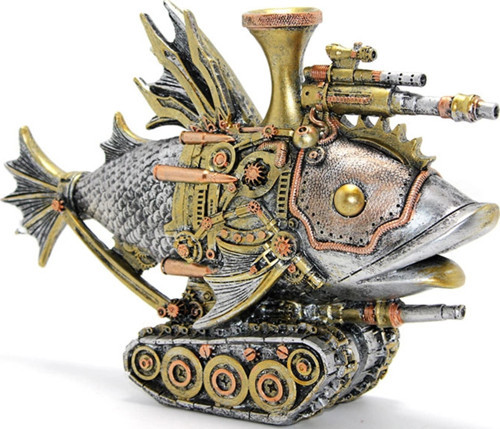 Steampunk Polyester Tasarım Balık Figürü
