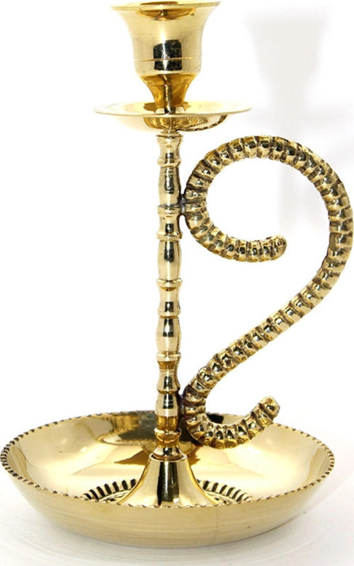 Tekli Pirinç Şamdan Model 1