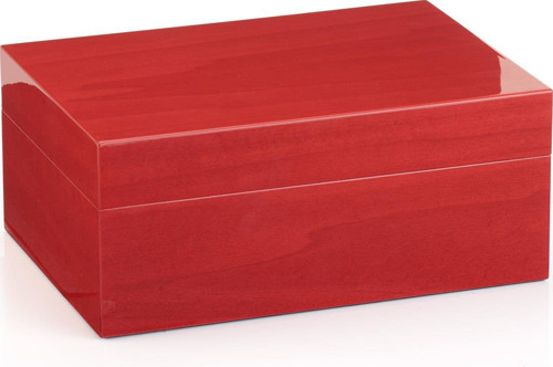 Italy Handmade Humidor Puro Kutusu - Roma Collection- Red Veined- 50's