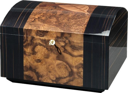 Italy Handmade Çekmeceli Küllüklü Humidor Puro Kutusu Sandık- Opera Collection- Tobacco Leaf