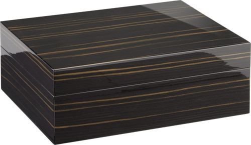 Italy Handmade Humidor Puro Kutusu - Roma Collection- Ebony- 50's